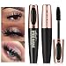 4D Silk Fiber Wimperntusche, Extra Long Lash Verlängerung & Volumen Eyelash Mascara Wasserdicht Langlebig Natürlich Augen Make-up Not Blooming