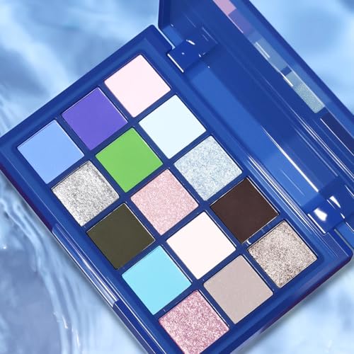 Image of UCANBE 15 Color Shimmer Matte Eyeshadow Palette - Highly Pigmented Metallic Glitter Eye Shadow Makeup Kit with Blendable Long-Lasting Shades for Natural, Smoky & Bold Looks