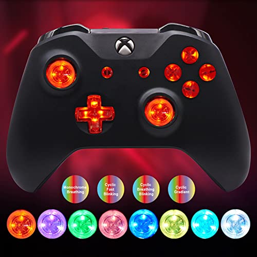 Image of Hilitand Multi Luminated Thumbsticks D pad ABXY Start Back 8 19 Modes LED LED Kit for ONE S Controller, Controller NOT Included