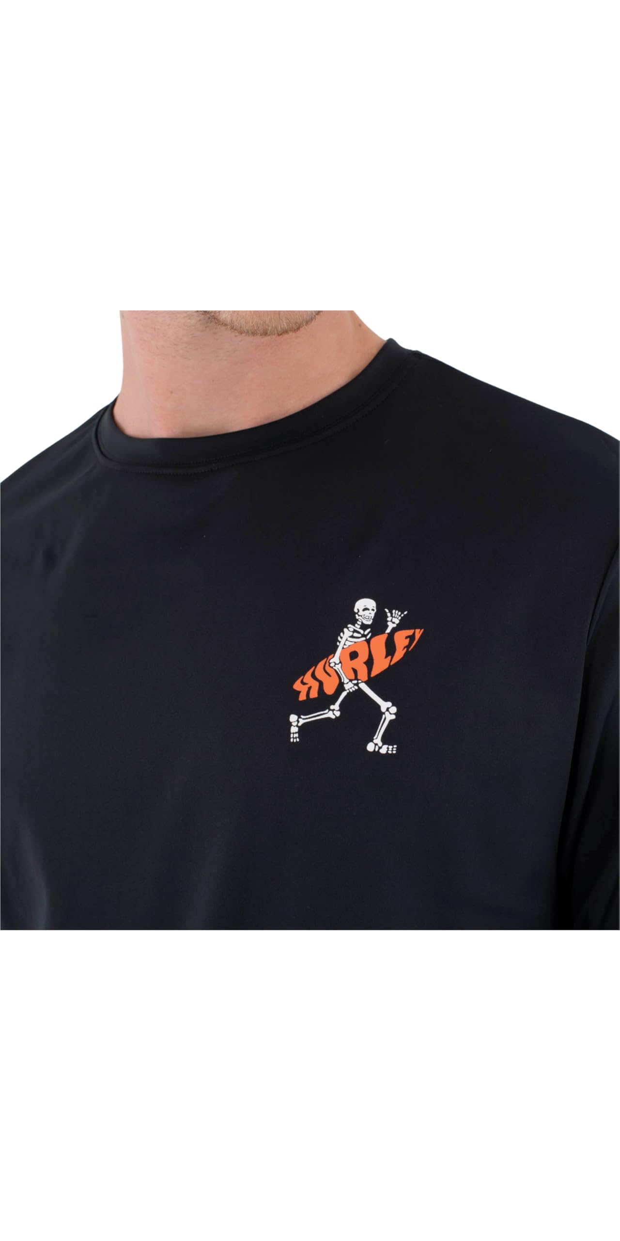 Hurley Men's Long-Sleeved Surf Lycra - Flamengue T-Shirt Hombre