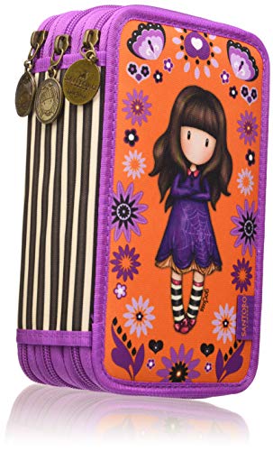 SANTORO GORJUSS Plumier Triple, Monedero Unisex Infantil, Naranja (Naranja), 7x13x21 cm (W...