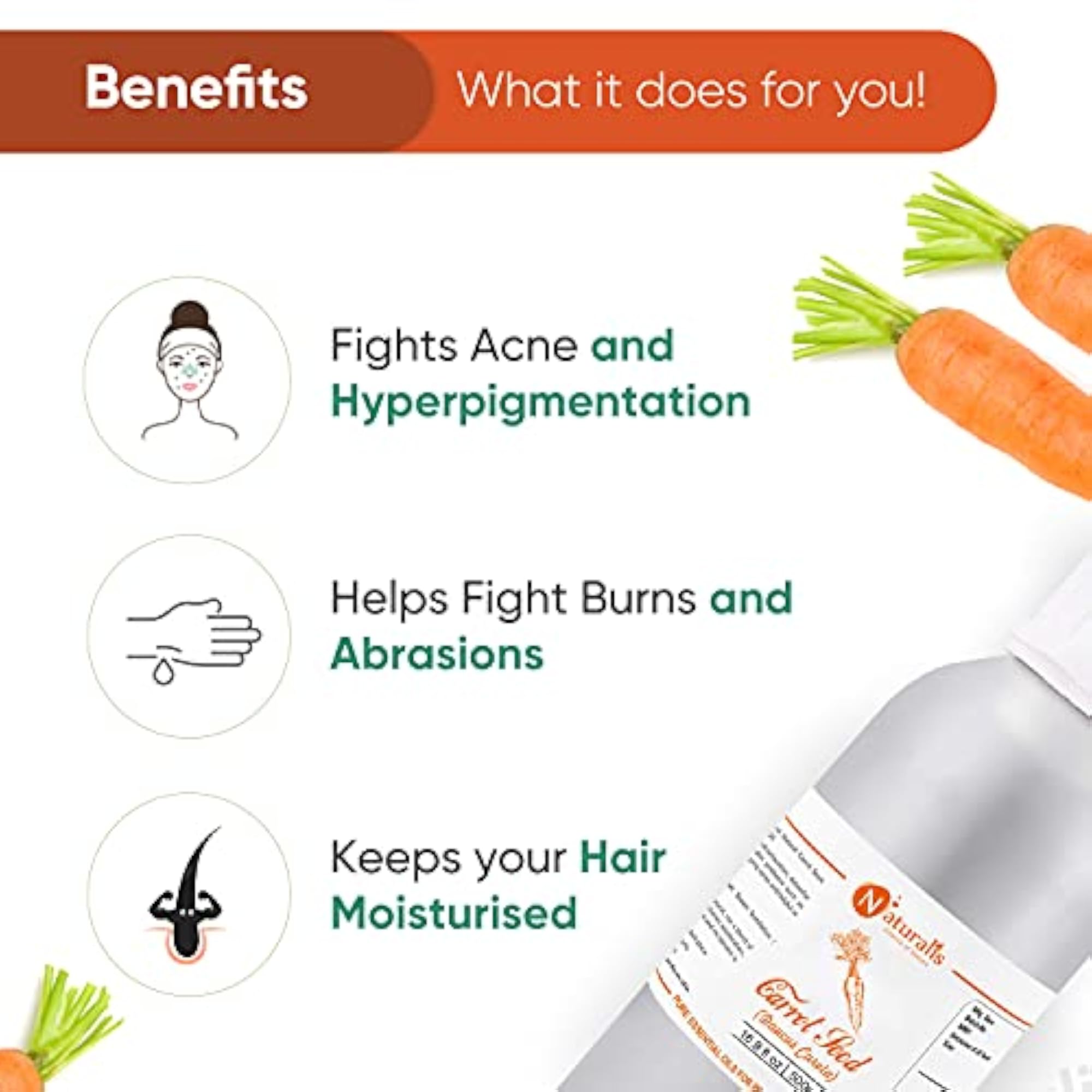 Essence of Nature Carrot Seed Essential Oil, 500ml