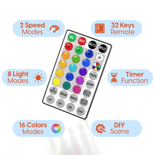 Happin-LED-Trampoline-Lights-with-Remote-Control-for-12FT-16-Colors-and-4-Modes-Waterproof-Lights-for-Trampoline-for-Fun-Outdoor-Play-and-Night-Lighting-12-FT