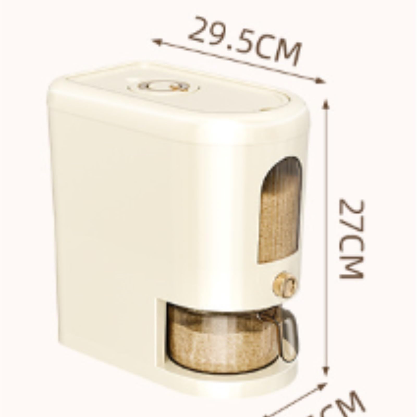 Dispenser Cereali Porta Cereali Distributore di Riso Contenitore per Cereali Grande con Misurino Secchio Distributore di Cereali per Cucina Contenitori per Pasta(27cm)