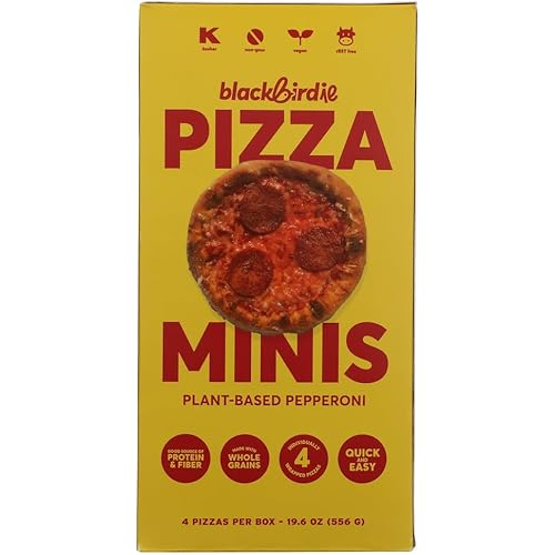 BLACKBIRD FOOD Plant-Based Pepperoni Mini Pizzas, 16 OZ