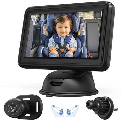 Caméra voiture bébé vision nocturne IR grand angle 178° IPS