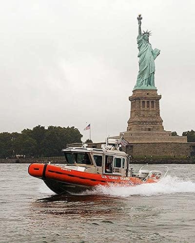 US Coast Guard Boat & Statue of Liberty NYC 11x14 Photograph Photo Print
