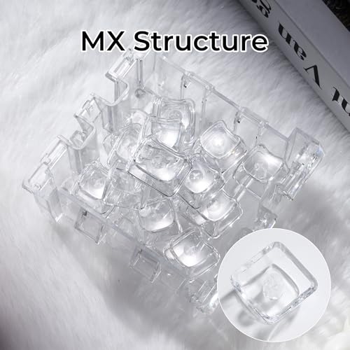 Image of XVX Blank Transparent Keycaps, Sweet Heart PC Custom Keycap Set, Backlit Clear Candy Keyboard Keycaps Mao Profile for MX Switches Mechanical Keyboard (21pcs)