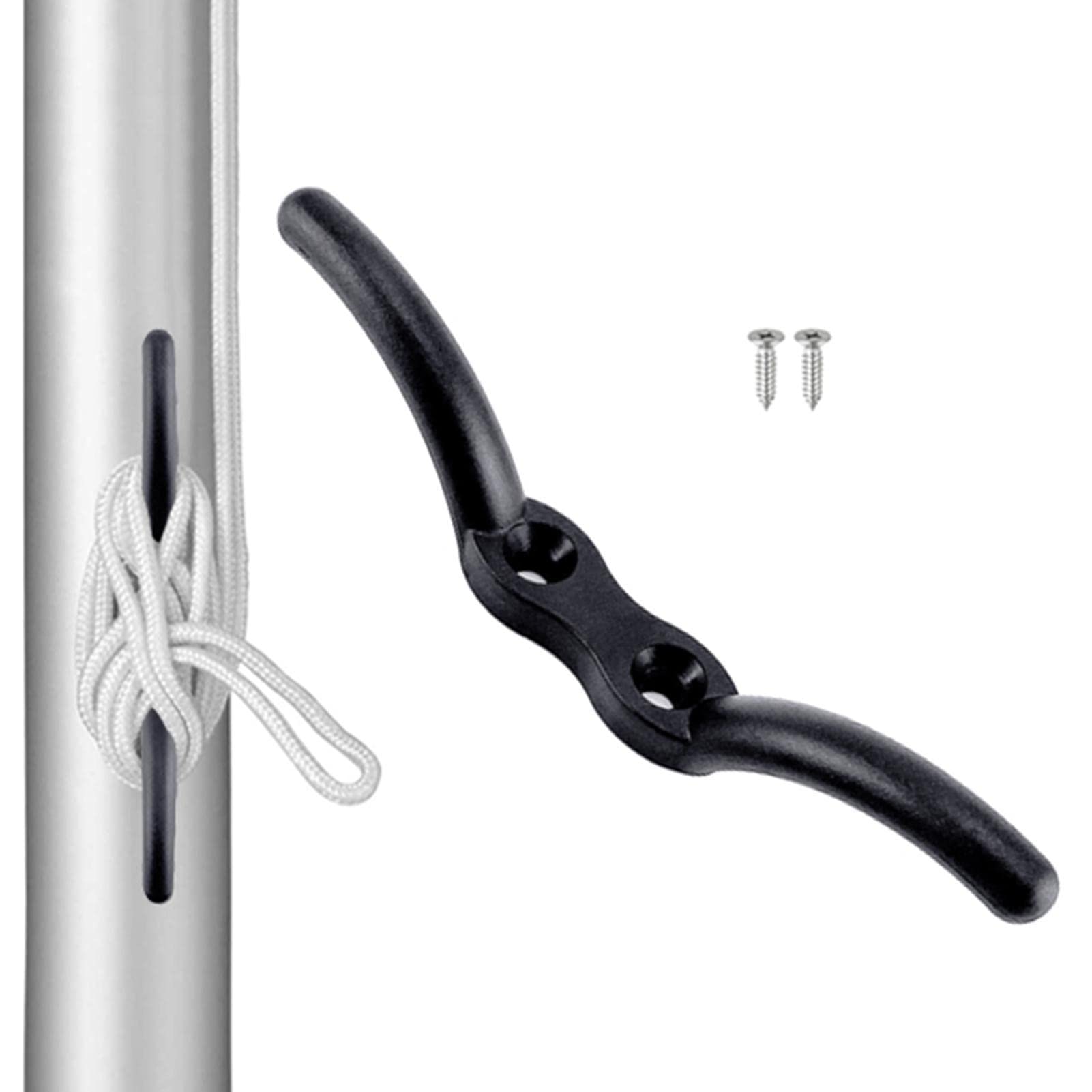 Petufun 152Mm Rope Tie Off Cleat | Cleats & Chocks With Quick Grip,Flagpole Cleat Hook For Fixed Rope Or Home Decor For Flagpole, S, Awnings, Tarps