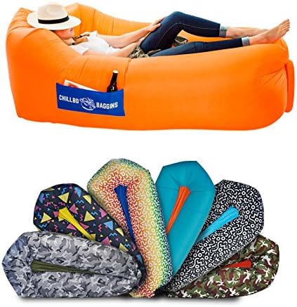 Chillbo Baggins 2.0 Best Inflatable Lounger Hammock Air Sofa and Pool Float Ships Fast! Ideal Summer Gift Air Lounger for Indoor or Outdoor Use or Inflatable Lounge for Camping Picnics & Festivals