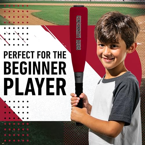 Image of Franklin Sports Boston Red Sox Foam Bat & Ball Set - 21 inch Soft Jumbo Team Baseball Bat and Ball Team Logo - MLB Official Licensed Product