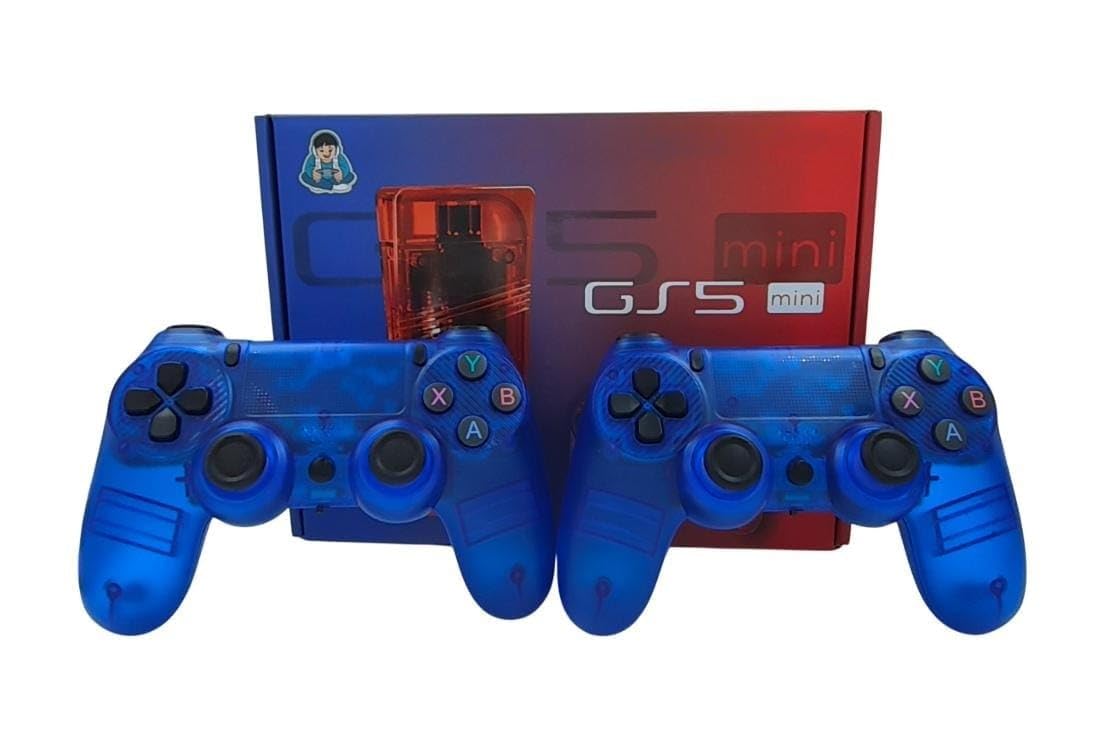 GS5 Mini Wireless Video Game Console-Plug & Play 4K HD Output with 53 Emulators & 30,000+ Games-Game Stick for TV/Projector-Exclusive Special Edition-Dual Controllers Included (64gb)