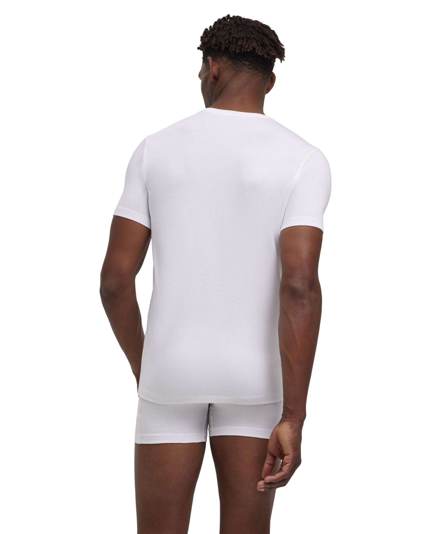 FALKE Herren Daily Comfort 2-Pack Deep V Neck Unterwäsche bequemes Unterhemd hautfreundlich Kurzarm mit tiefem V-Ausschnitt im Multipack schnelltrocknende atmungsaktive nachhaltige Baumwolle 2 Stück | Softe Baumwolle mit Elasthan