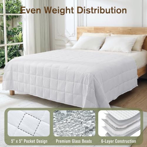Image of Topblan Cooling Weighted Blanket for Adults, 15lbs 48 x 72 for Summer
