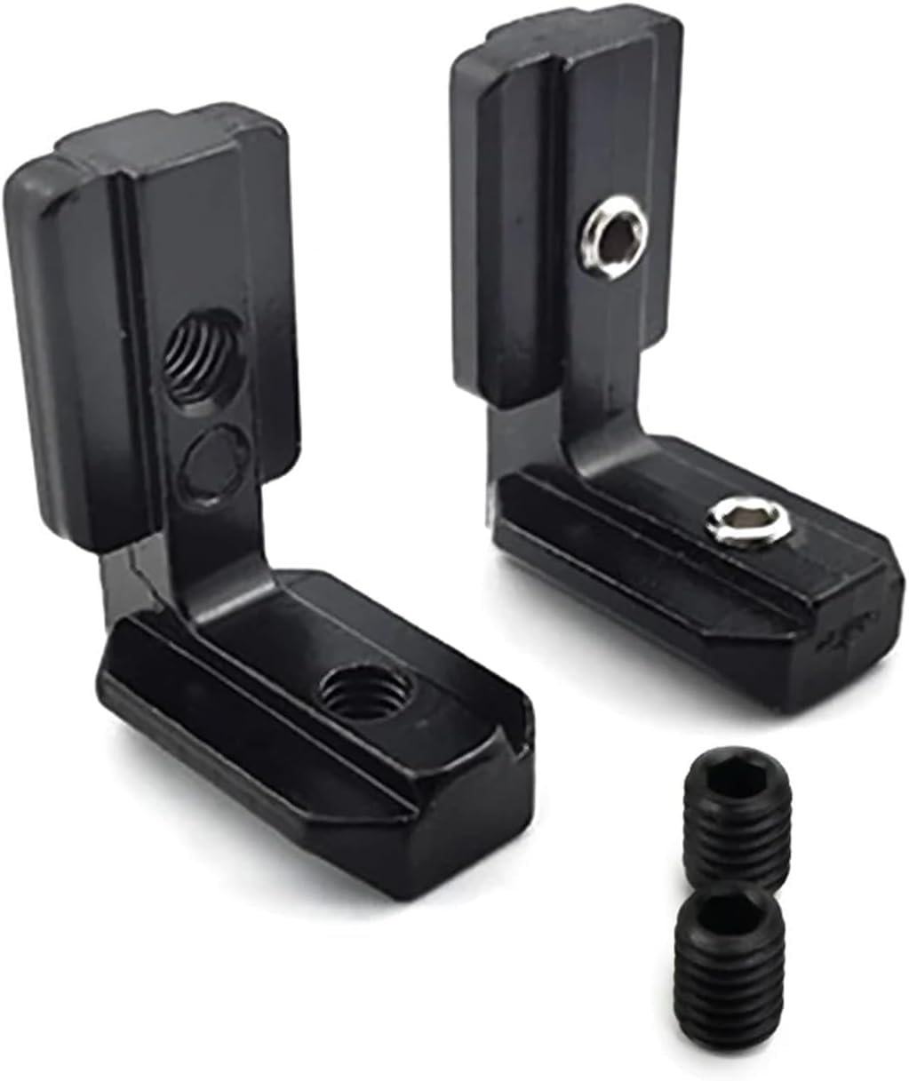 L Brackets L Brackets 10PCS/lot Inside Hidden Corner Connector with Screws for 2020 3030 4040 4545 Series Aluminum Profile(45-m8 Black)