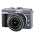 OM SYSTEM OLYMPUS PEN E-PL1 12.3MP Live MOS Micro Four Thirds Mirrorless Digital Camera with 14-42mm f/3.5-5.6 Zuiko Digital Zoom Lens (Slate Blue) (Old Model)