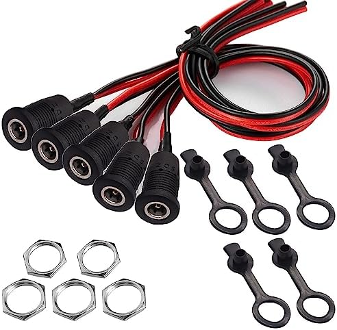 10 Pezzi Connettori DC 5.5x2.1 Mm - Presa A Pannello Femmina, Per CCTV, Telecamere Di Sicurezza - Foto 7