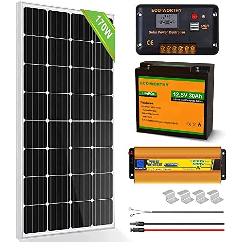 Kit Panel Solar Autoconsumo ECO-WORTHY 170W Cover