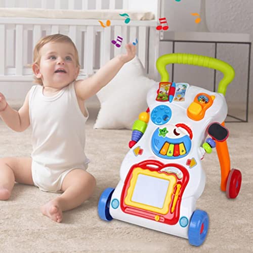 Queiting Baby Walker First Steps 2in1 Activity Musical Toys Car Along Ride Children's Music Walker Baby Toddler Stroller Used for Baby Steps - Image 4