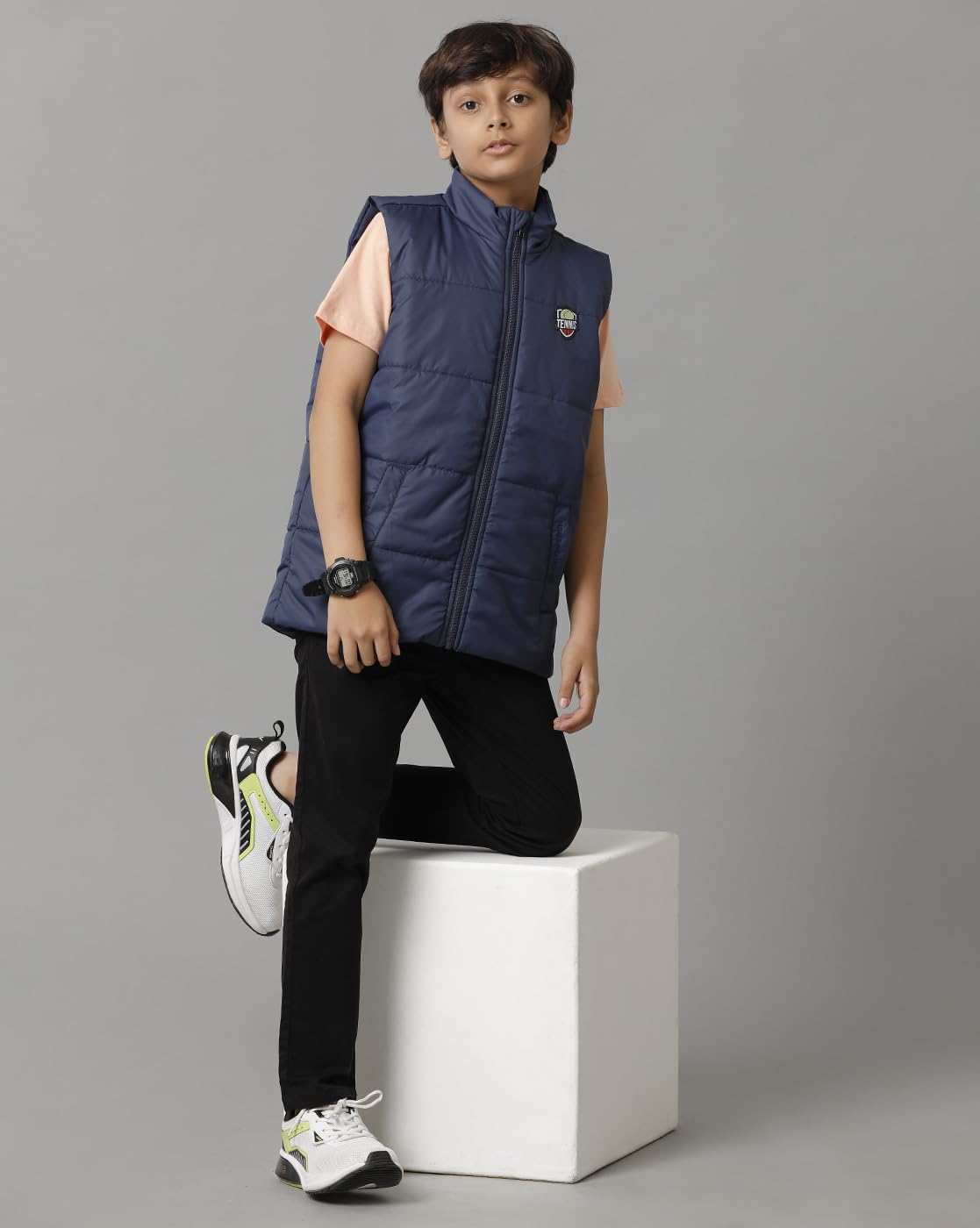 Under Fourteen Only Regular Fit Cotton Jacket for Boys (Navy6 8-9 Years) 3