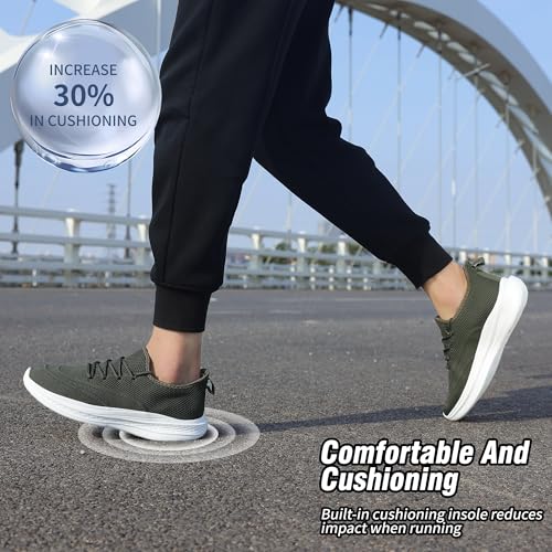 Image of VAMJAM Men's Running Shoes Slip On Walking Shoes Non Slip Lightweight Workout Breathable Gym Sneakers Fashion Mesh Sneakers