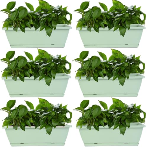 Jardinière de fenêtre ventilée en PP robuste pour fleurs de balcon - 5