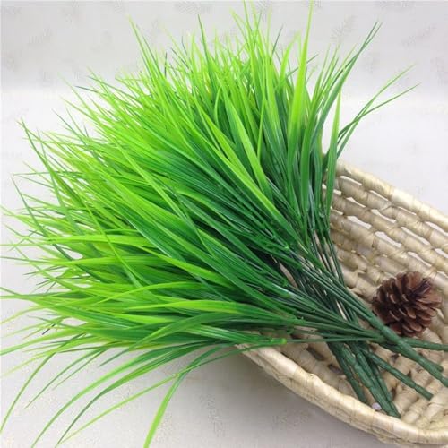 Miniatura 4 de Kingrun 15 Plantas Artificiales De Plástico Para Exteriores, Hierba De Trigo, Arbustos Verdes, Resistentes A Los Rayos Uv, Plantas De Exterior, Artificiales, Hogar, Jardín Hierbas