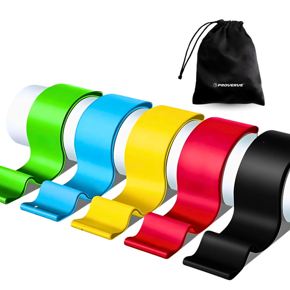 Proverve Loop Bands for Workout Set of 5 | Resistance Loop Natural Rubber Band for Men & Women | Therabands for Exercise, Stretching, Physical Therapy & Glute Training | Multi-Color Home & Gym Fitness-image-32