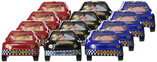 Kids Mania Sweet Racer Toy Car Candy, 12-Count