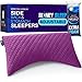 Sidney Sleep Pillow for Side and Back Sleepers - Comfort for Neck and Shoulder Pain - Adjustable and Customizable Shredded Memory Foam Filling - Queen Size - Additional Foam Fill Included (Magenta)