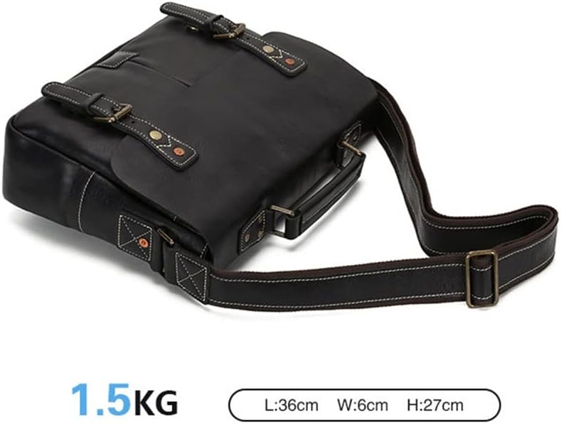 Men's Handbag Large Capacity Business Computer Briefcase Leather Shoulder Crossbody Men's Bag