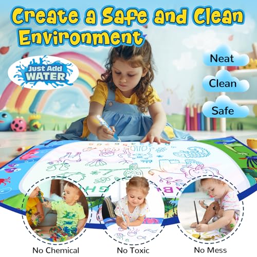 Gppnkc 9662A-1 Water Doodle Mat, Painting Writing Doodle Toddler Toys thumb #2