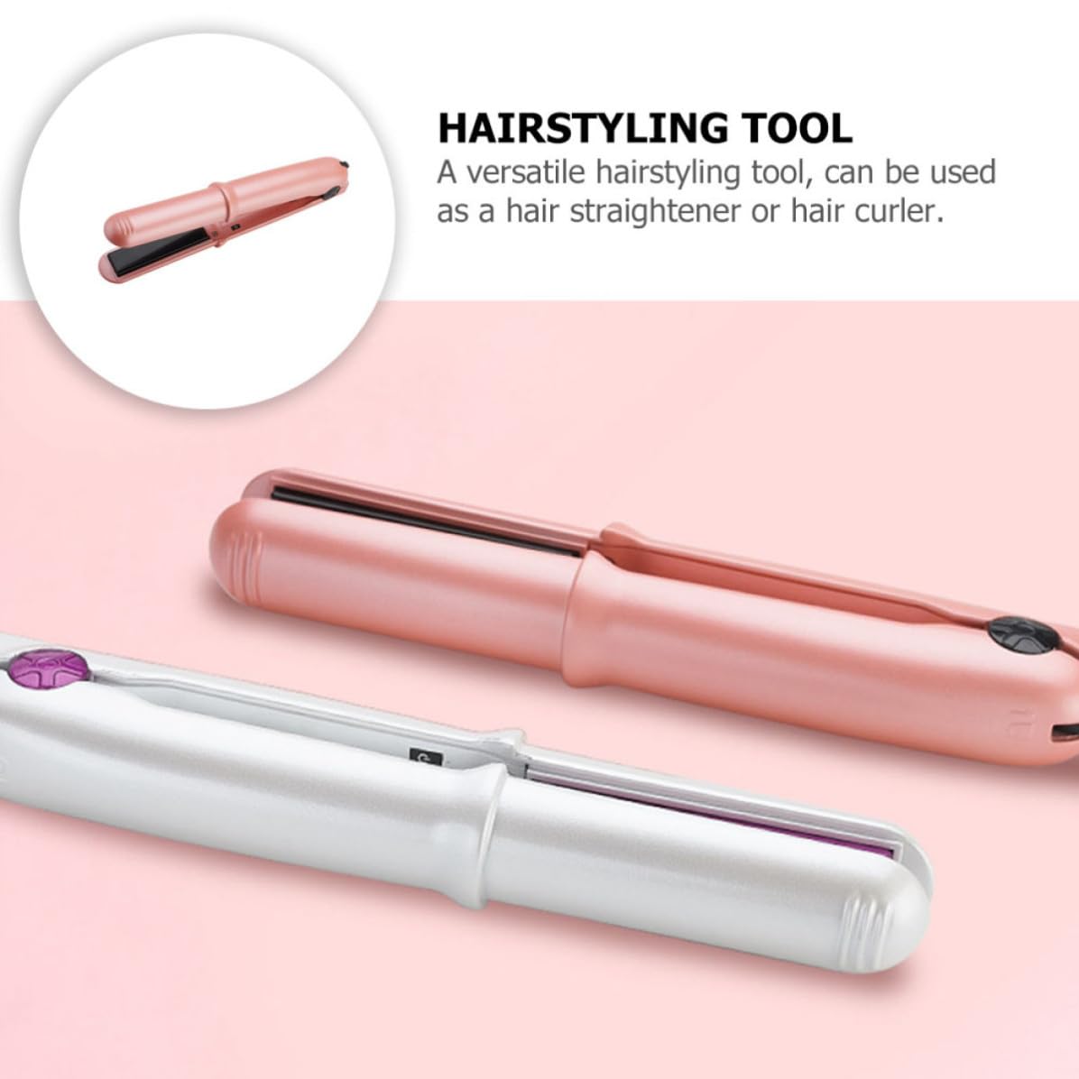 Haarglättungswerkzeug Rosa 25w 2200mah Abs 1 Satz 160℃