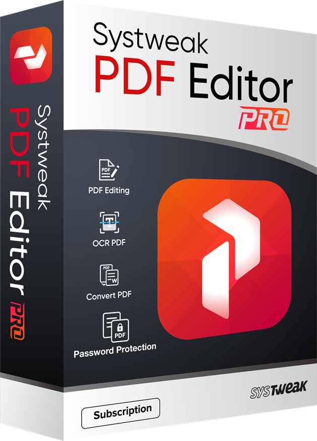 Systweak PDF Editor PRO - Software for Windows - 1 PC, 1 Year | View, Create, Edit, Protect and Sign PDFs | Merge & Split (Via Email Delivery Only - in 2 Hours, No- CD)-image-4