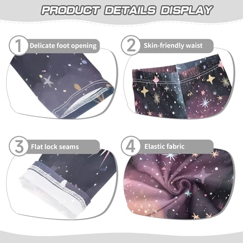 Dreamy Starry Sky Girls Leggings Soft Stretch Workout Yoga Dance Pants for Kids Casual Tights3