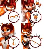 Miraculous: Tales Of Ladybug And Cat Noir Rena Rouge zestaw do odgrywania ról Rena Rouge kostium dziecięcy fantazyjny strój zestaw maska i akcesoria biedronka superbohater kostiumy dla dziewcząt i