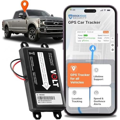 Brickhouse Security Livewire Volt GPS Tracker for Vehicles, Hardwired | Subscription Required,…