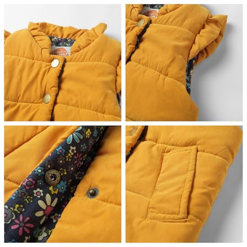 Mud Kingdom Little Girls Vests Outerwear Lightweight Cute Floral4