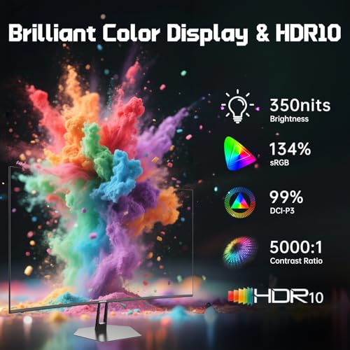 Image of Hikers 27 Inch Curved Gaming Monitor 280Hz 240Hz 1ms 2K WQHD 1440P Computer Gaming Monitor, HDMI 2.1x2 & DP 1.4x1 Fast VA 5000:1 Contrast, 134% sRGB 1500R VESA (G27H1Q Pro Includes One HDMI 2.1 Cable)