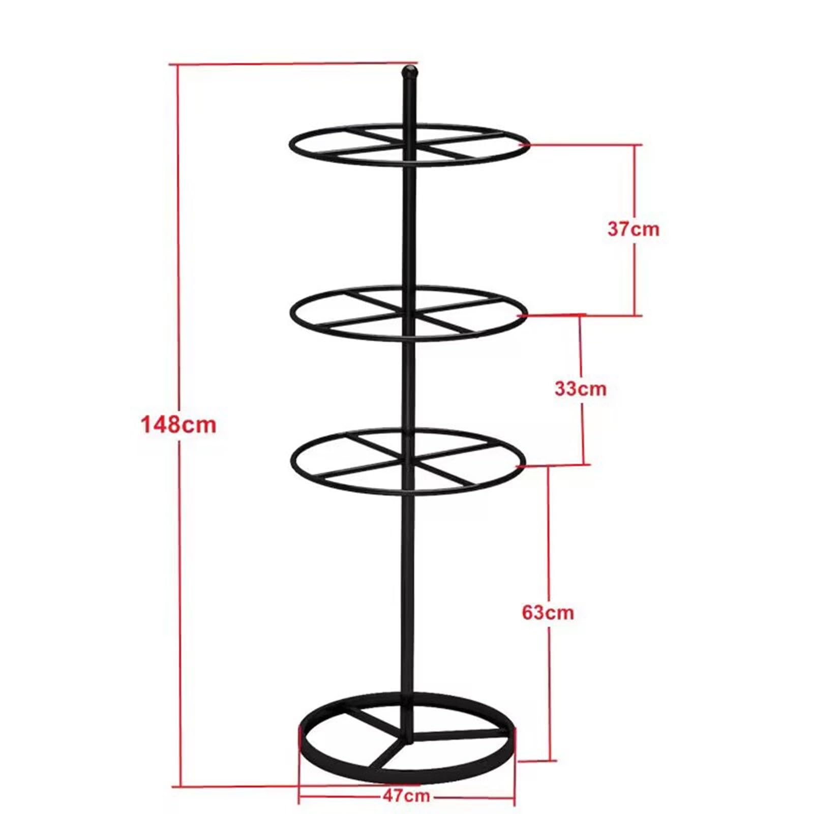 Drehbares Einzelhandels-Merchandising-Rack, Ladeneinrichtung, Ausstellungsständer Für BHs, Shorts, Socken, Unterwäsche. Rundes Drehbares Spinner-Regal Für Einkaufszentren ( Color : Gold , Size : 3-Tie
