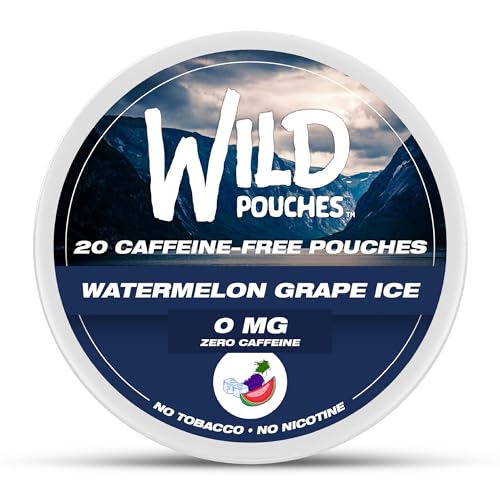 Wild 0mg Nicotine Free Pouches No Caffeine Watermelon Grape Ice - 20 x Caffeine Free Pouches