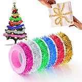 💓【DIY Drahtband】Christbaumschmuck Weihnachten Band Girlande Bunte Glitzer Geeignet zum Dekorieren verschiedener Anlässe, Mottopartys, Geburtstagsfeiern, Kinderfeste, Weihnachtsfeiern, Schuldekorationen, Hochzeiten, Feiertage, Heimdekorationen, Gärten, Kunstwerke, Halloween-Engelskostüme, Weihnachtsbäume, Weihnachtskostüme, Wände, Hecken, Geländer, Türen, Tische usw.