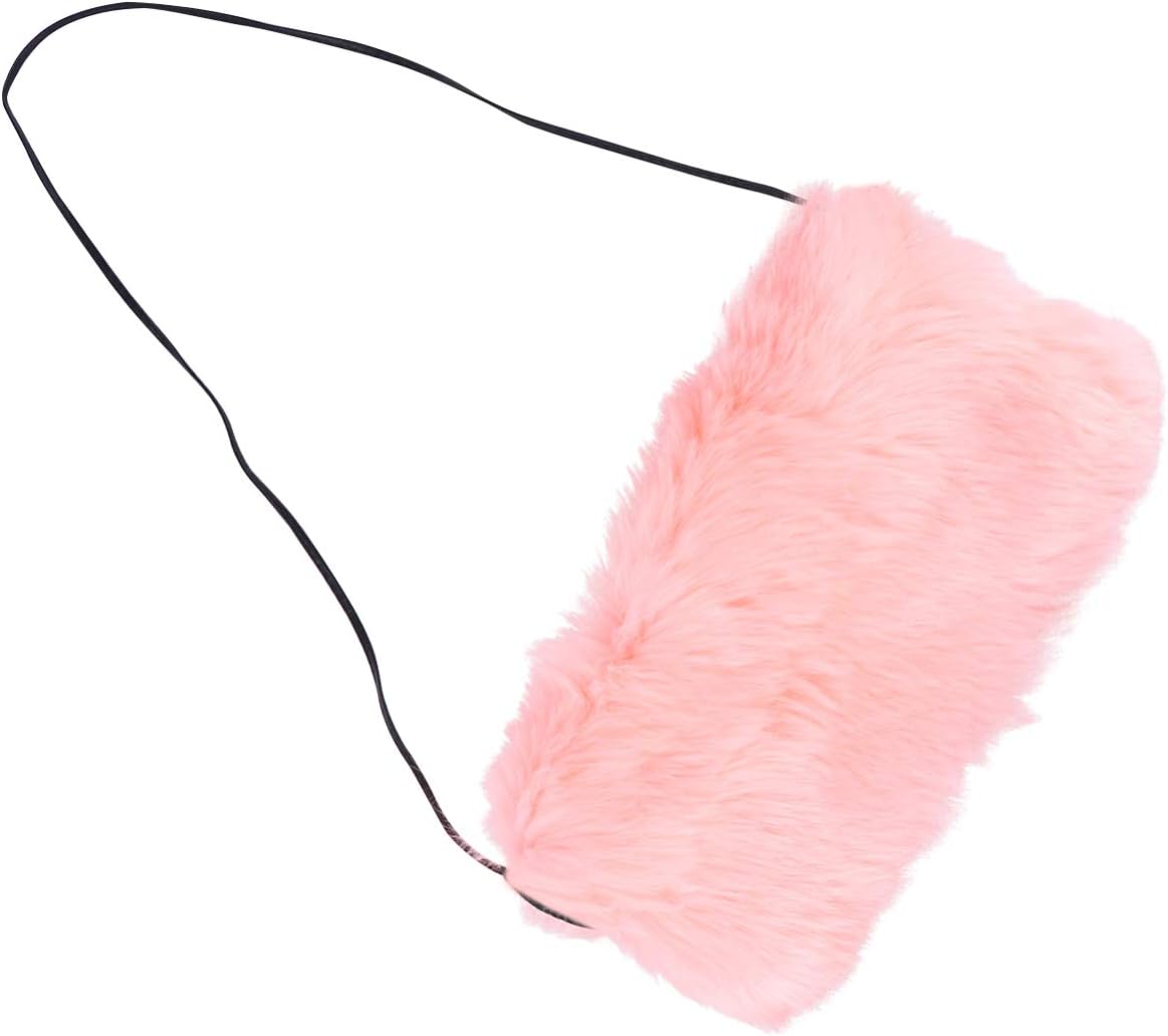 Faux Hand Muffs Fox Warm Winter Muffs Winter Hand Warmer for Women Girls Pink