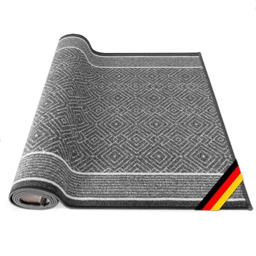 KARAT - Tapis de Passage avec Motif - Tapis au Design Moderne à Losanges - Tapis du Couloir Salon Chambre - Tapis antidérapant pour Cuisine - Entretien...