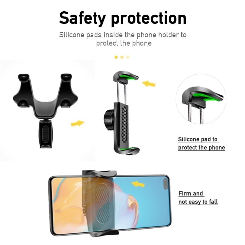 Supporto Telefono Supporto Universale per Smartphone per Auto Specchietto retrovisore per Telefono Cellulare Accessori per Decorazioni per Auto