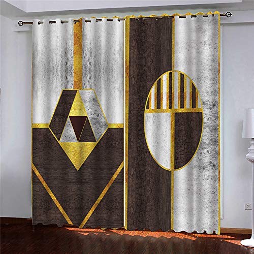 Rideau occultant salon opaque isolant thermique 140x280 | Rideaux de fenêtre à oeillets x2