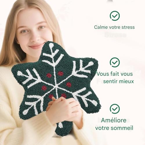 Coussin de Canapé de Noël Doux - Housse Décorative pour Chambre Festive - 4