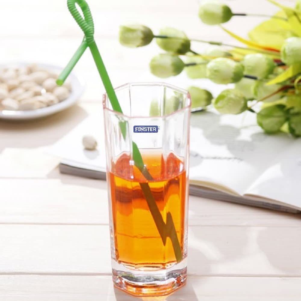 FINSTER Glass Tumblers - 6 Premium Cocktail Glasses -4 FINSTER Glass Tumblers - 6 Premium Cocktail Glasses -4