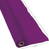 Vista 2 de Rollo de mantel desechable color morado ciruela (100 pies de largo)
