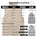 WENKOMG1 Vest Jacket for Men, Outdoor Vest Sleeveless Winter Warm Fashion Vest Men Hiking Apparel Clothes Chaleco Para Trabajo (3XL, Gray)